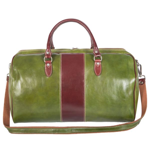 DE-8815 GREENBROWN (1) - Δερμάτινος σάκος ταξιδίου