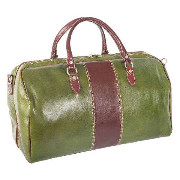 DE-8815 GREENBROWN (2) - Δερμάτινος σάκος ταξιδίου